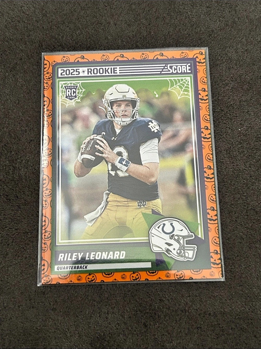Panini 2025 Football Halloween Riley Leonard Notre Dame Card